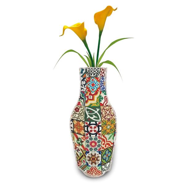 Modernista Fliesen Vasenbezug aus Baumwolle, Blumenvase von BARCELONING